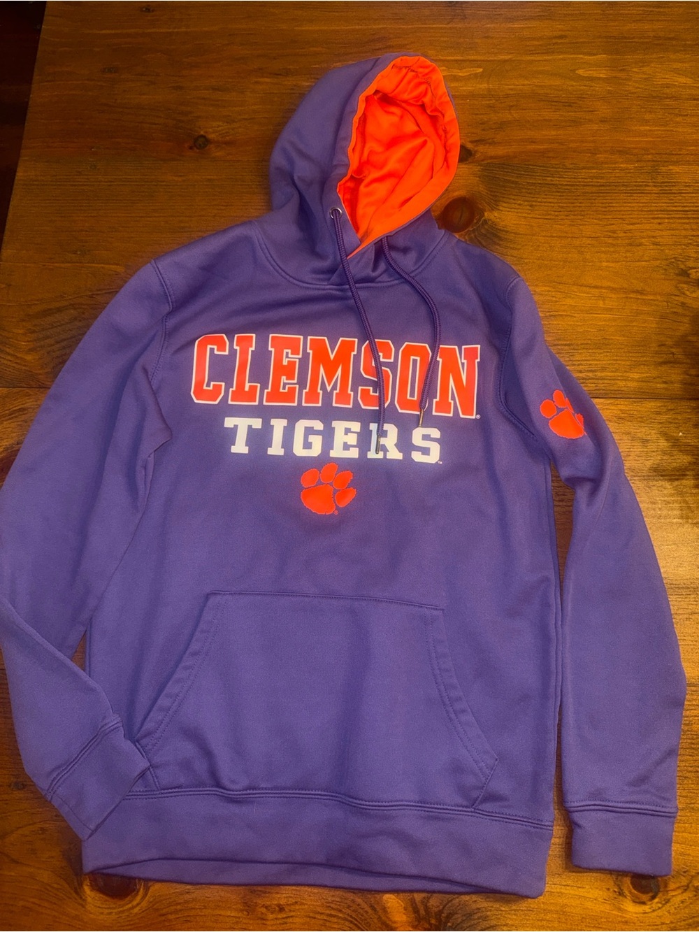 Colosseum Purple Hoodie with Orange Accents